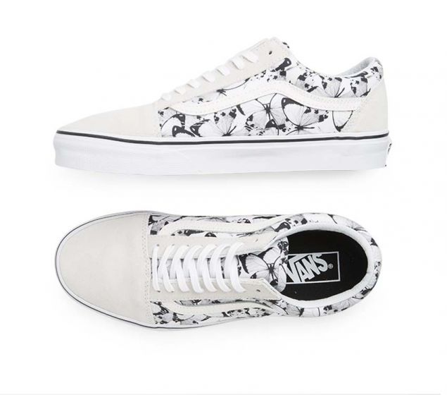 VANS | OLD SKOOL (BUTTERFLY) TRUE WHITE | BLACK (6617444319326)