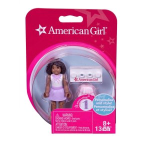 Mega Bloks American Girl White Top and Purple Skirt Mini Figure (6589232054366)