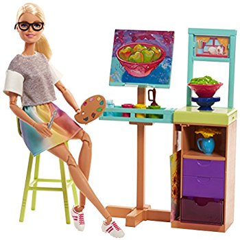 Barbie Art Studio Playset (6589223993438)