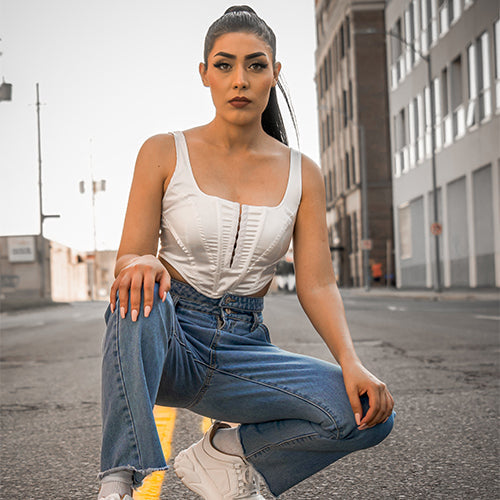 Rolanko Girls Jeans Denim Elastic Wasit Wide (6707057229918)