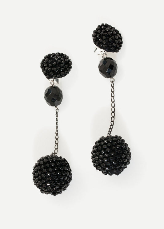 Drop Cluster Earring in Black (6707101106270)