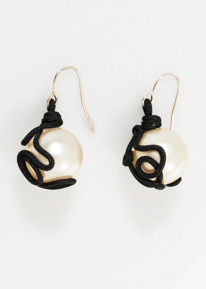 Float Bead Earring in Pearl (6707100975198)