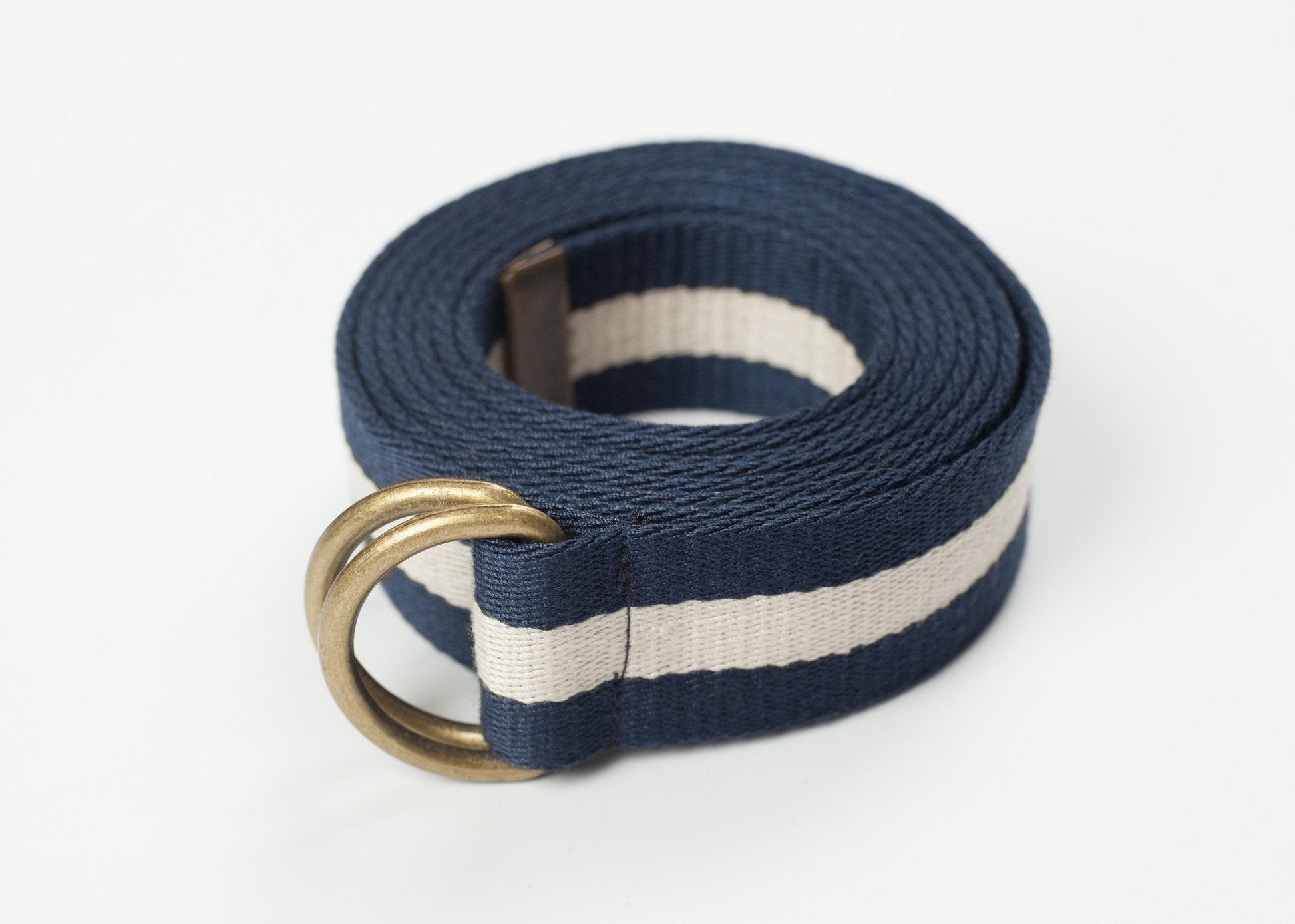 Striped Web Belt in Navy/White (6707102187614)